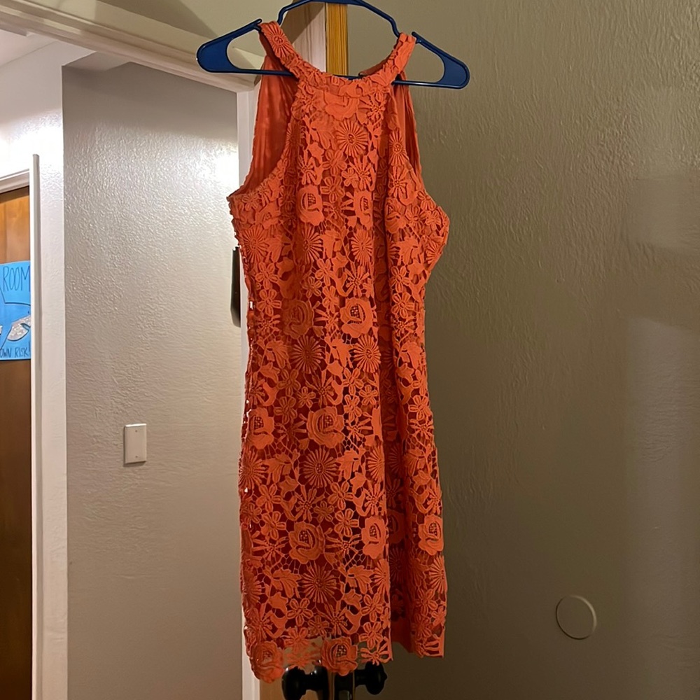 Salmon colored dress